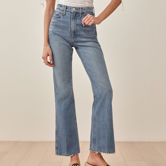 Reformation Denim - Reformation Georgia Retro High-Rise Flate Jeans